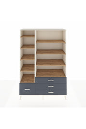 Hyperion Dolap 9 Raflı 4 Çekmeceli  132x44x195 Aytaşı-Çam/Antrasit