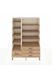 Hyperion Dolap 9 Raflı 4 Çekmeceli  132x44x195 Aytaşı-Çam/Çam