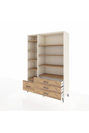 Hyperion Dolap 9 Raflı 4 Çekmeceli  132x44x195 Aytaşı-Çam/Çam