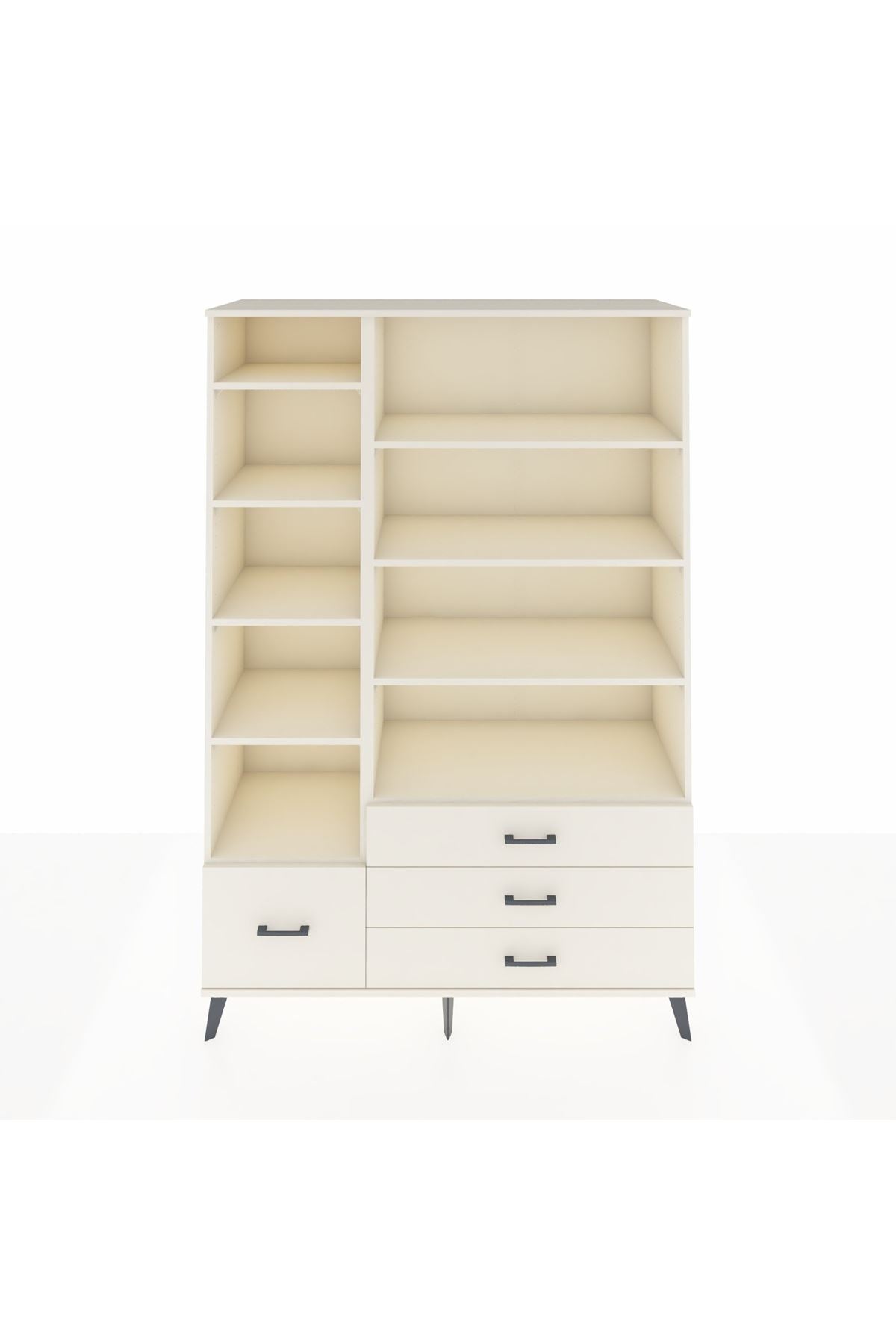 Hyperion Dolap 9 Raflı 4 Çekmeceli  132x44x195 Aytaşı-Aytaşı/Aytaşı