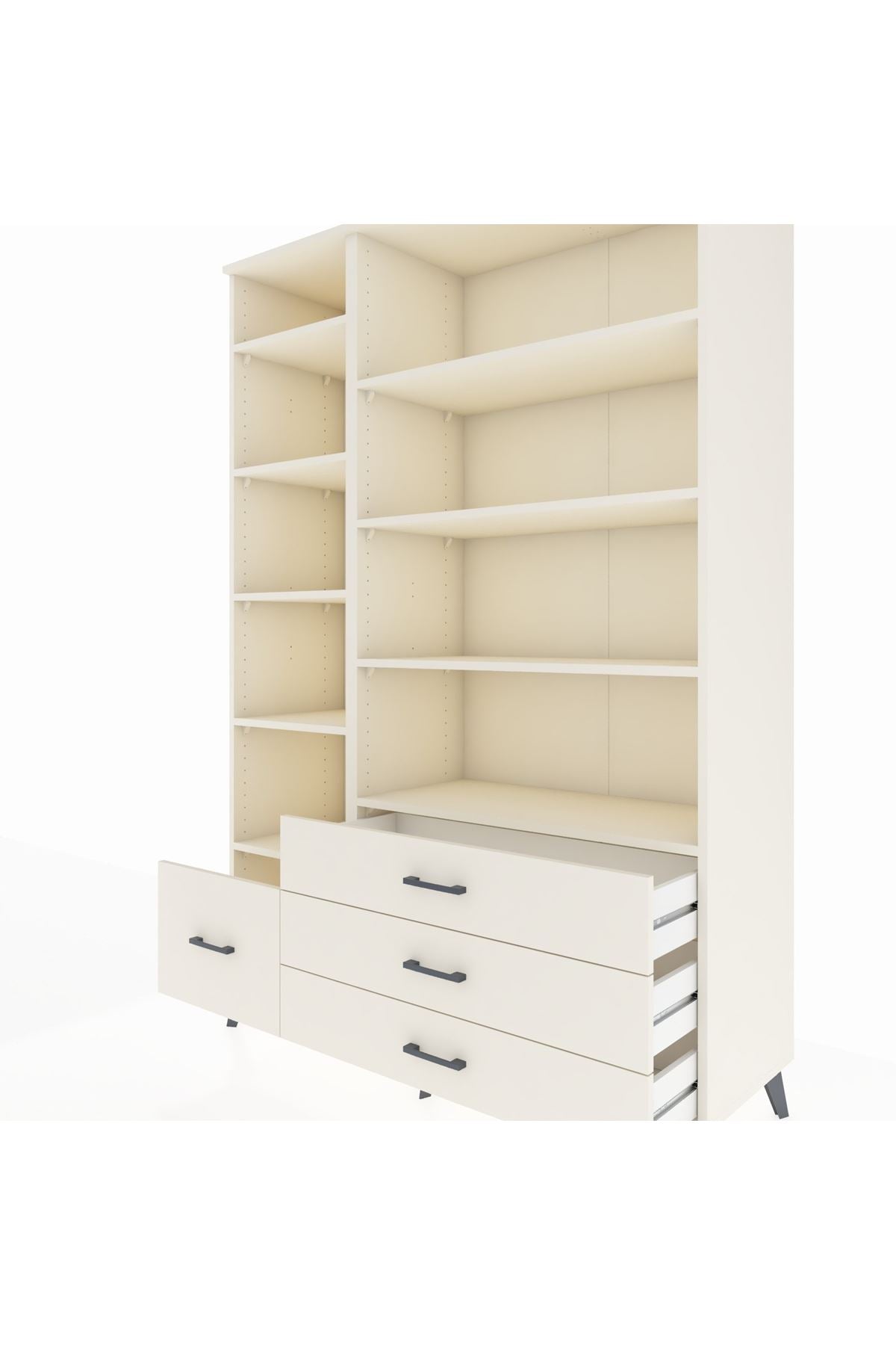 Hyperion Dolap 9 Raflı 4 Çekmeceli  132x44x195 Aytaşı-Aytaşı/Aytaşı