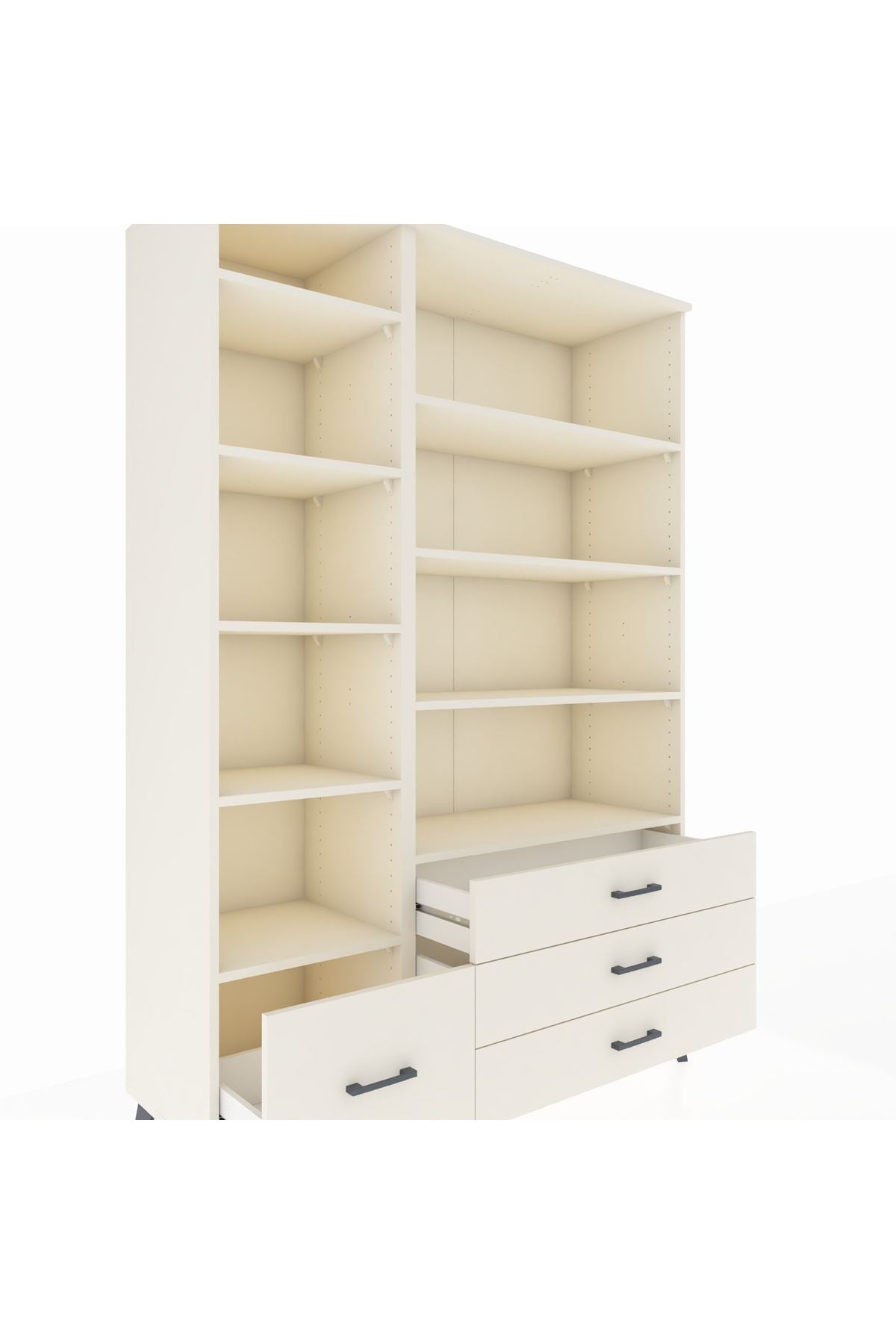 Hyperion Dolap 9 Raflı 4 Çekmeceli  132x44x195 Aytaşı-Aytaşı/Aytaşı