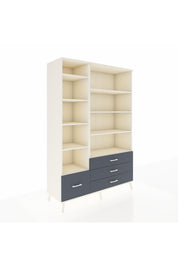 Hyperion Dolap 9 Raflı 4 Çekmeceli  132x44x195 Aytaşı-Aytaşı/Antrasit