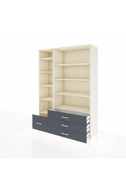 Hyperion Dolap 9 Raflı 4 Çekmeceli  132x44x195 Aytaşı-Aytaşı/Antrasit