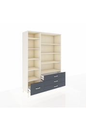 Hyperion Dolap 9 Raflı 4 Çekmeceli  132x44x195 Aytaşı-Aytaşı/Antrasit