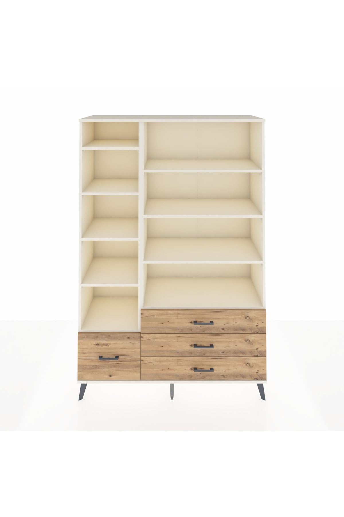 Hyperion Dolap 9 Raflı 4 Çekmeceli  132x44x195 Aytaşı-Aytaşı/Çam