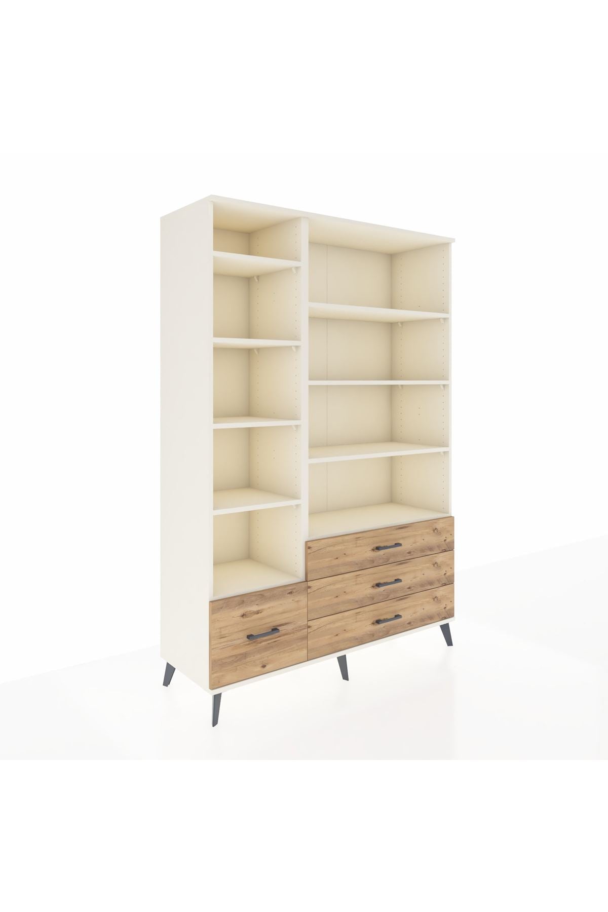 Hyperion Dolap 9 Raflı 4 Çekmeceli  132x44x195 Aytaşı-Aytaşı/Çam