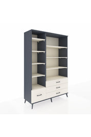 Hyperion Dolap 9 Raflı 4 Çekmeceli  132x44x195 Antrasit-Aytaşı/Aytaşı