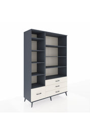 Hyperion Dolap 9 Raflı 4 Çekmeceli  132x44x195 Antrasit-Antrasit/Aytaşı