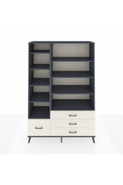 Hyperion Dolap 9 Raflı 4 Çekmeceli  132x44x195 Antrasit-Antrasit/Aytaşı