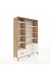 Hyperion Dolap 9 Raflı 4 Çekmeceli  132x44x195 Çam-Aytaşı/Aytaşı