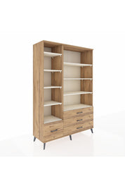 Hyperion Dolap 9 Raflı 4 Çekmeceli  132x44x195 Çam-Aytaşı/Çam