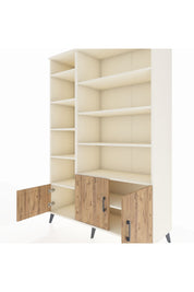 Hyperion Dolap 10 Raflı 3 Kapaklı 132x44x195 Aytaşı-Çam/Aytaşı