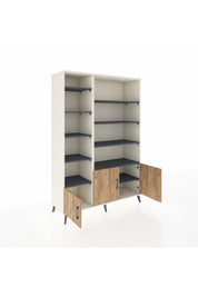 Hyperion Dolap 10 Raflı 3 Kapaklı 132x44x195 Aytaşı-Çam/Antrasit