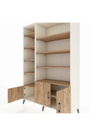 Hyperion Dolap 10 Raflı 3 Kapaklı 132x44x195 Aytaşı-Çam/Çam