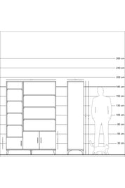 Hyperion Dolap 10 Raflı 3 Kapaklı 132x44x195 Aytaşı-Aytaşı/Aytaşı