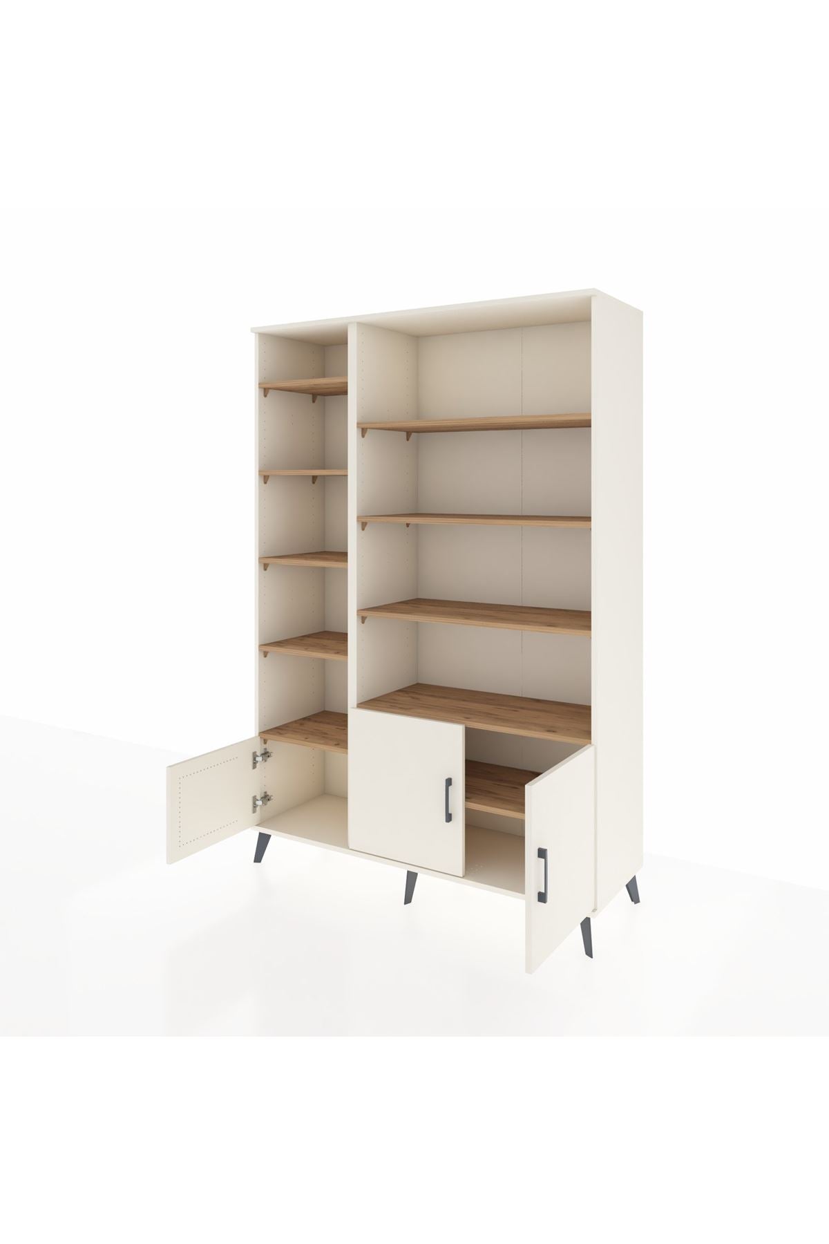 Hyperion Dolap 10 Raflı 3 Kapaklı 132x44x195 Aytaşı-Aytaşı/Çam