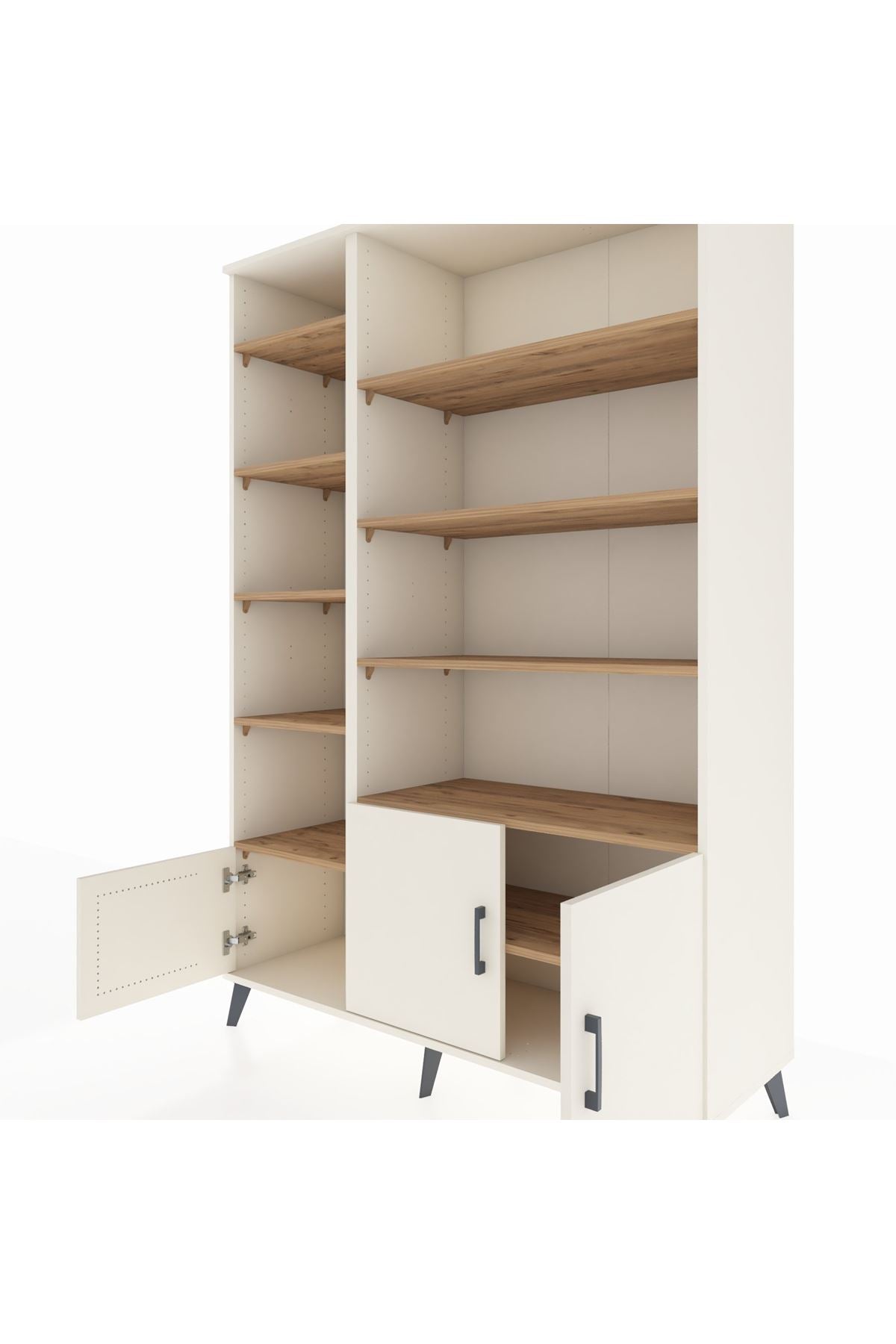 Hyperion Dolap 10 Raflı 3 Kapaklı 132x44x195 Aytaşı-Aytaşı/Çam