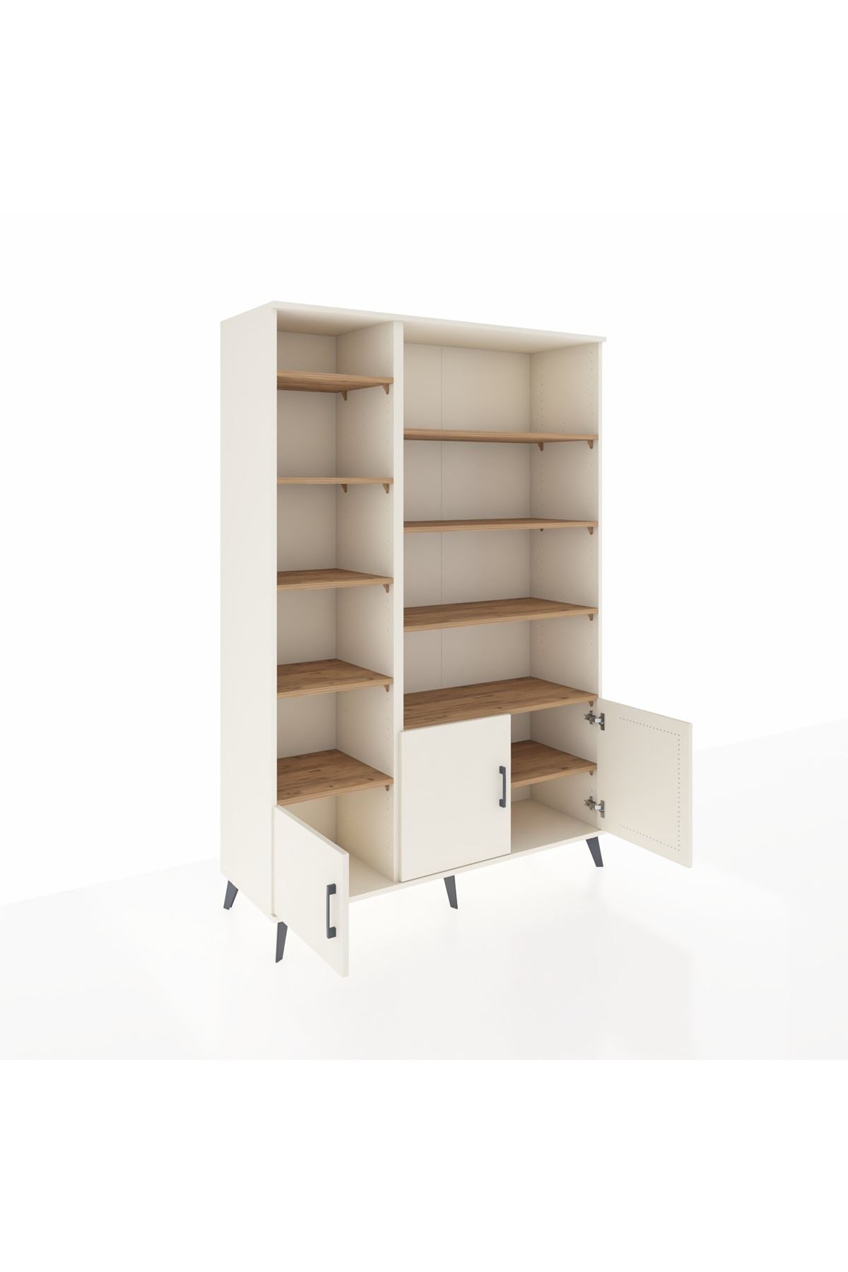 Hyperion Dolap 10 Raflı 3 Kapaklı 132x44x195 Aytaşı-Aytaşı/Çam