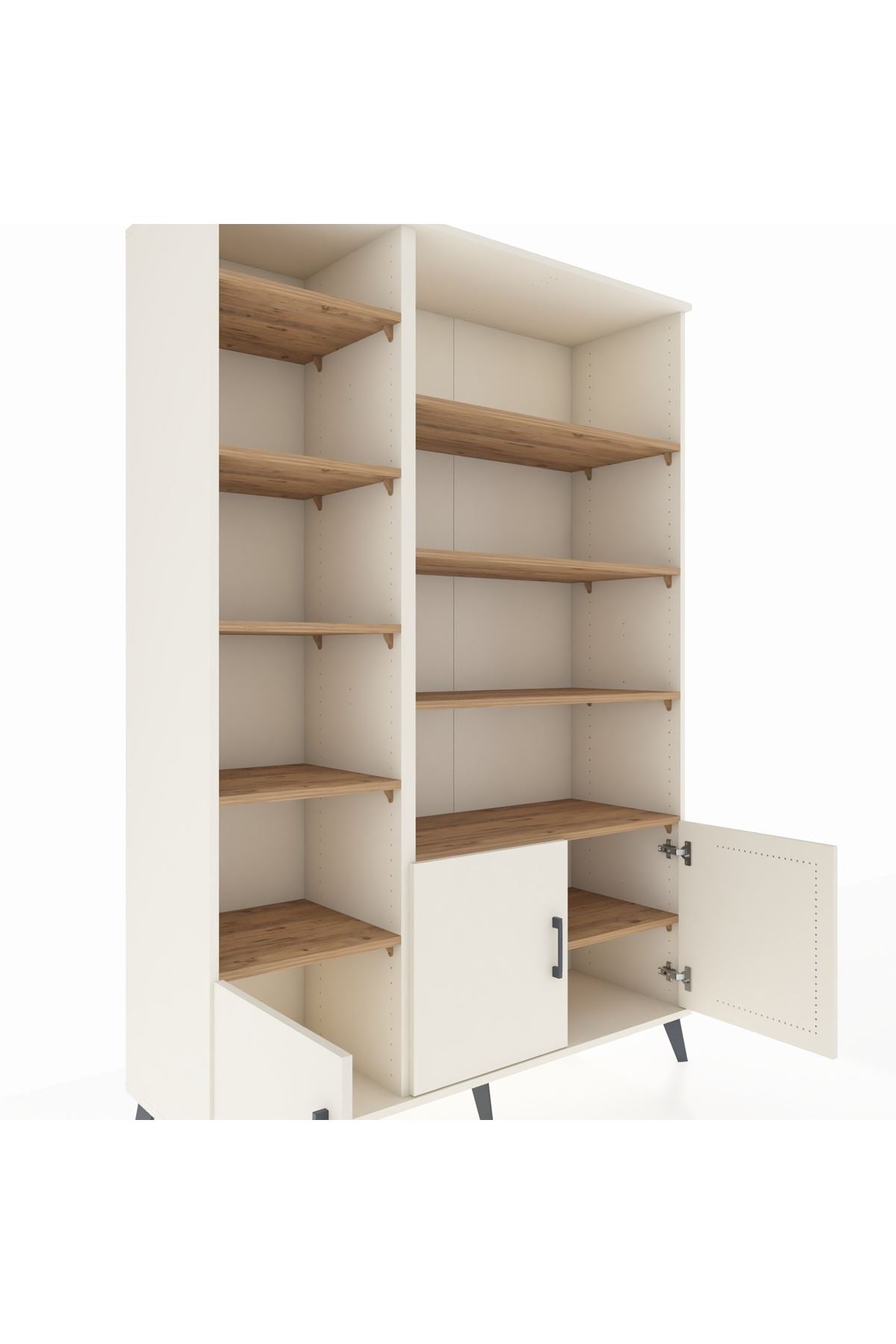 Hyperion Dolap 10 Raflı 3 Kapaklı 132x44x195 Aytaşı-Aytaşı/Çam