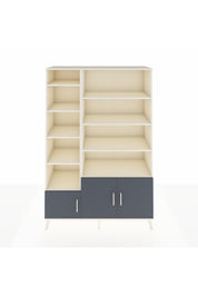 Hyperion Dolap 10 Raflı 3 Kapaklı 132x44x195 Aytaşı-Antrasit/Aytaşı