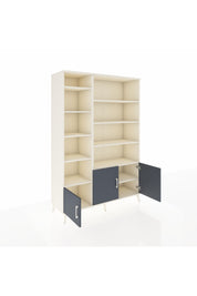 Hyperion Dolap 10 Raflı 3 Kapaklı 132x44x195 Aytaşı-Antrasit/Aytaşı