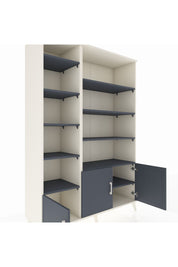 Hyperion Dolap 10 Raflı 3 Kapaklı 132x44x195 Aytaşı-Antrasit/Antrasit