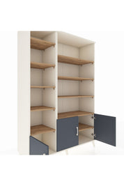 Hyperion Dolap 10 Raflı 3 Kapaklı 132x44x195 Aytaşı-Antrasit/Çam