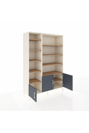 Hyperion Dolap 10 Raflı 3 Kapaklı 132x44x195 Aytaşı-Antrasit/Çam