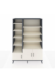 Hyperion Dolap 10 Raflı 3 Kapaklı 132x44x195 Antrasit-Aytaşı/Aytaşı