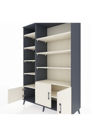 Hyperion Dolap 10 Raflı 3 Kapaklı 132x44x195 Antrasit-Aytaşı/Aytaşı