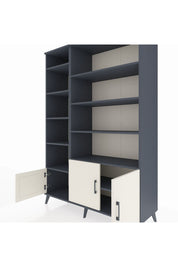 Hyperion Dolap 10 Raflı 3 Kapaklı 132x44x195 Antrasit-Aytaşı/Antrasit
