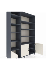 Hyperion Dolap 10 Raflı 3 Kapaklı 132x44x195 Antrasit-Aytaşı/Antrasit