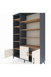 Hyperion Dolap 10 Raflı 3 Kapaklı 132x44x195 Antrasit-Aytaşı/Çam