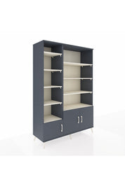 Hyperion Dolap 10 Raflı 3 Kapaklı 132x44x195 Antrasit-Antrasit/Aytaşı