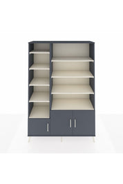 Hyperion Dolap 10 Raflı 3 Kapaklı 132x44x195 Antrasit-Antrasit/Aytaşı