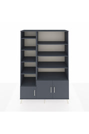 Hyperion Dolap 10 Raflı 3 Kapaklı 132x44x195 Antrasit-Antrasit/Antrasit