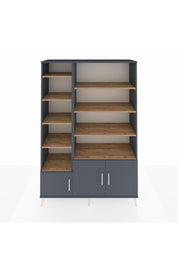 Hyperion Dolap 10 Raflı 3 Kapaklı 132x44x195 Antrasit-Antrasit/Çam