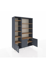 Hyperion Dolap 10 Raflı 3 Kapaklı 132x44x195 Antrasit-Antrasit/Çam