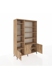 Hyperion Dolap 10 Raflı 3 Kapaklı 132x44x195 Çam-Çam/Çam