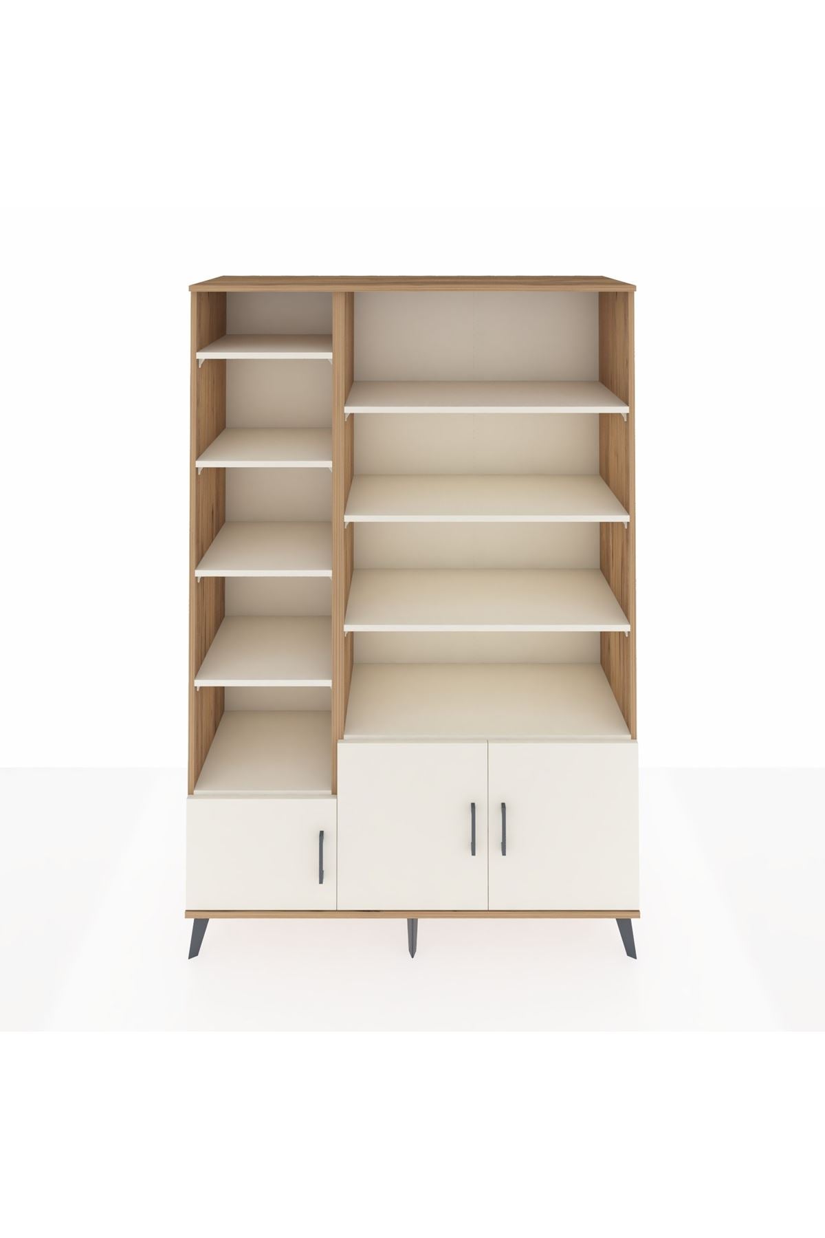 Hyperion Dolap 10 Raflı 3 Kapaklı 132x44x195 Çam-Aytaşı/Aytaşı