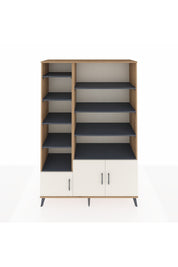 Hyperion Dolap 10 Raflı 3 Kapaklı 132x44x195 Çam-Aytaşı/Antrasit