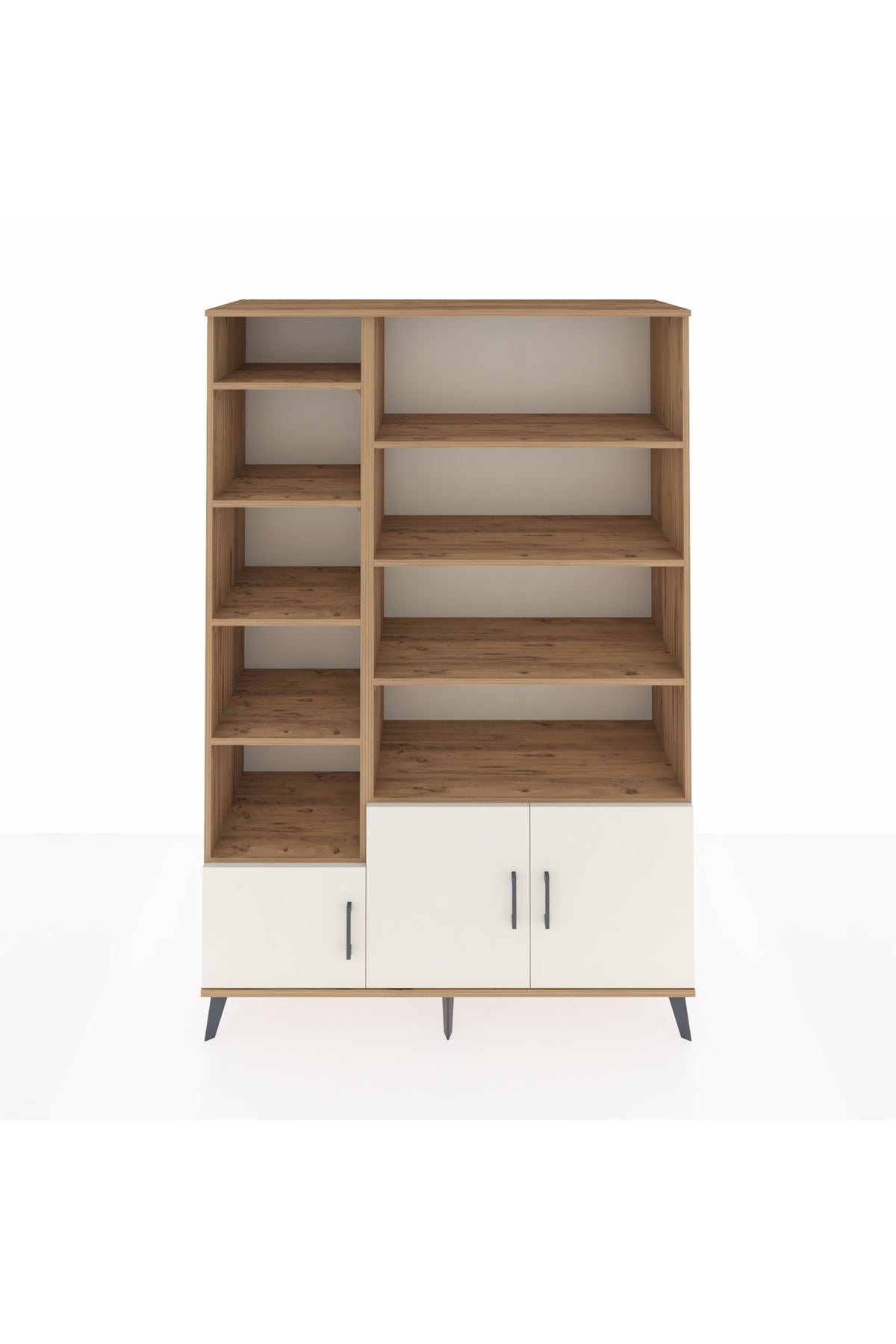 Hyperion Dolap 10 Raflı 3 Kapaklı 132x44x195 Çam-Aytaşı/Çam