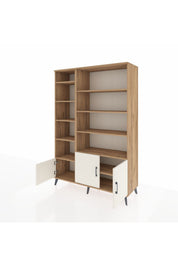 Hyperion Dolap 10 Raflı 3 Kapaklı 132x44x195 Çam-Aytaşı/Çam