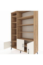 Hyperion Dolap 10 Raflı 3 Kapaklı 132x44x195 Çam-Aytaşı/Çam