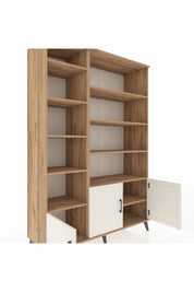 Hyperion Dolap 10 Raflı 3 Kapaklı 132x44x195 Çam-Aytaşı/Çam