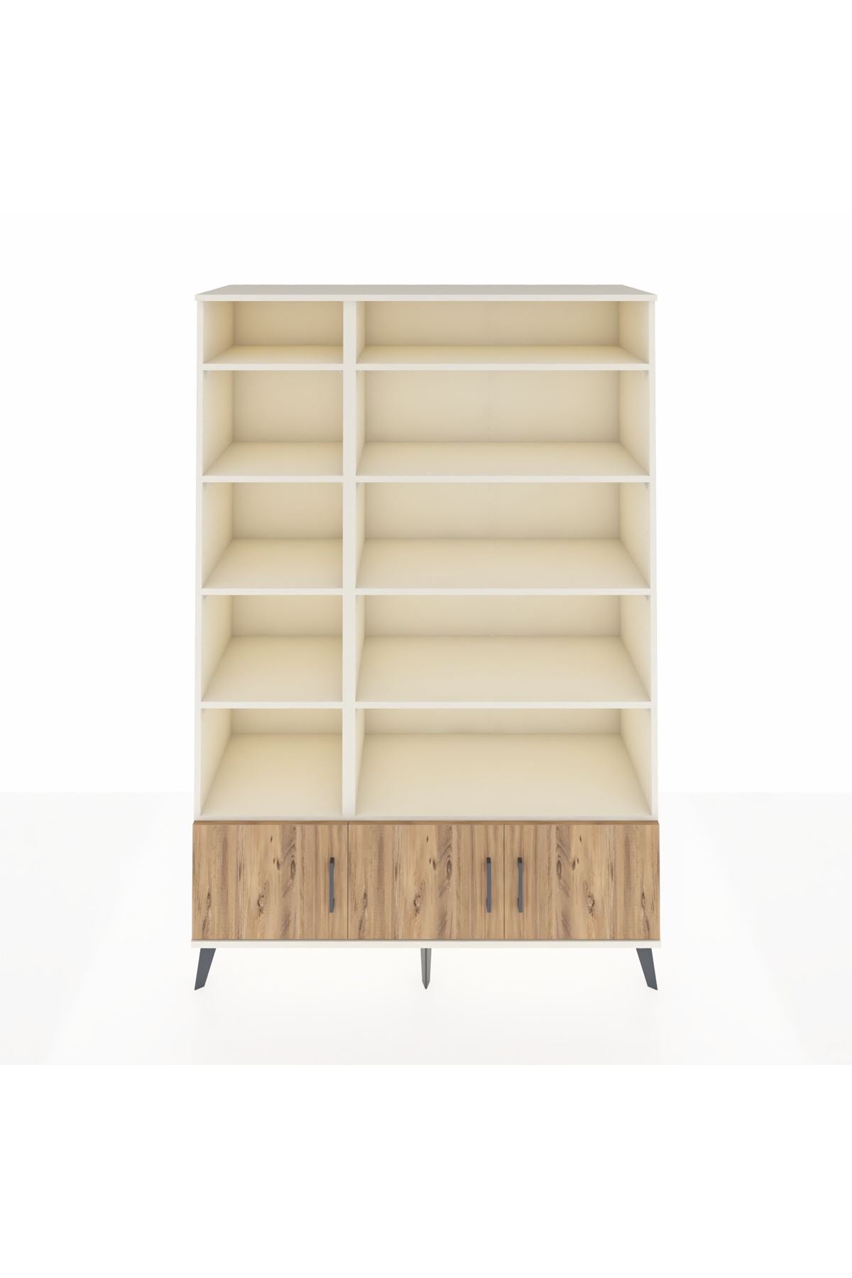 Hyperion Dolap 10 Raflı 3 Kapaklı 132x44x195 Aytaşı-Çam/Aytaşı