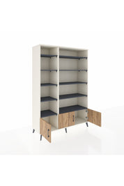 Hyperion Dolap 10 Raflı 3 Kapaklı 132x44x195 Aytaşı-Çam/Antrasit