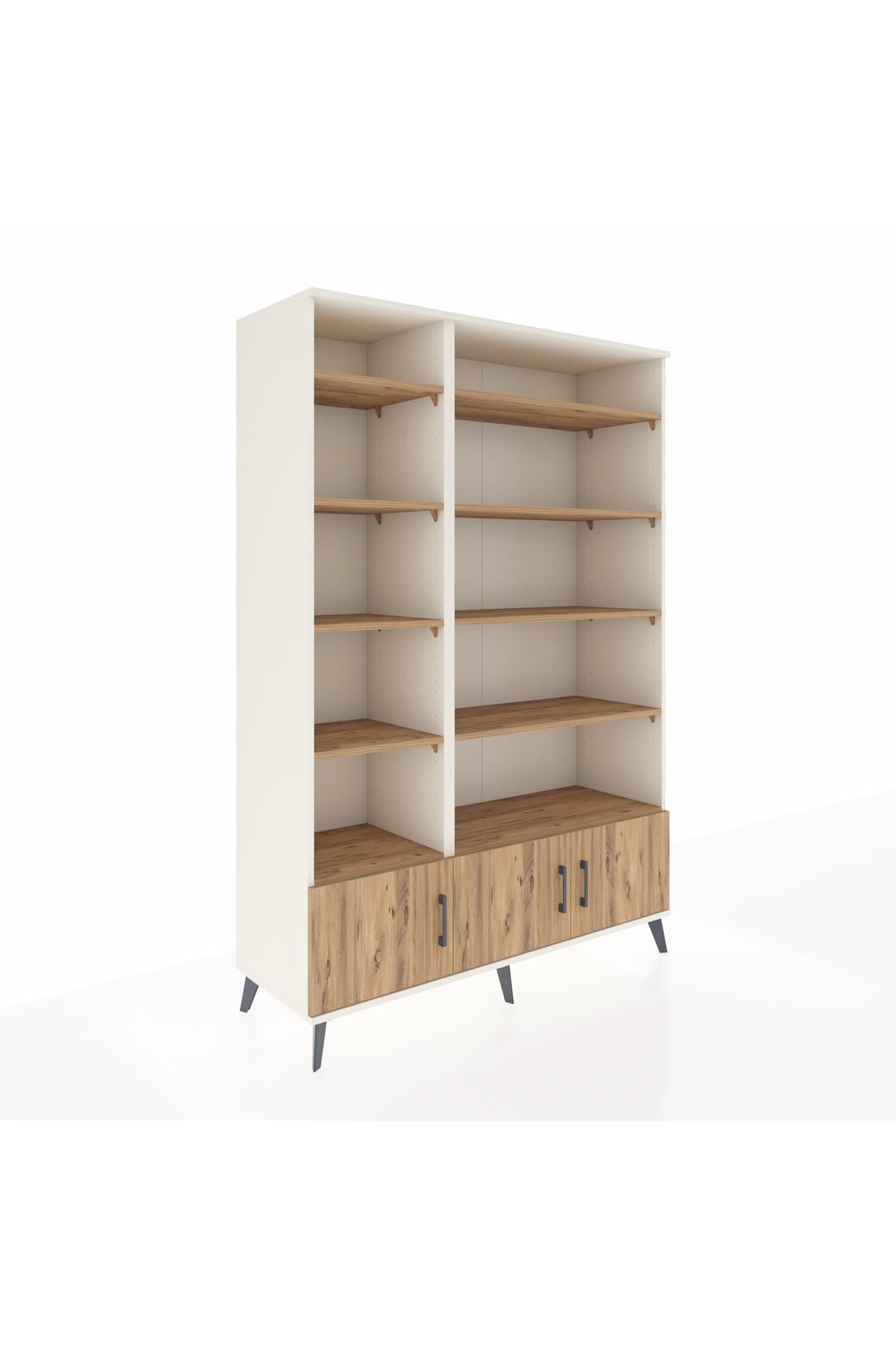 Hyperion Dolap 10 Raflı 3 Kapaklı 132x44x195 Aytaşı-Çam/Çam