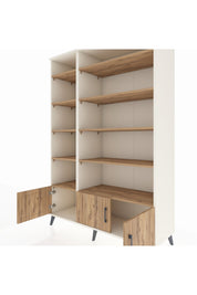 Hyperion Dolap 10 Raflı 3 Kapaklı 132x44x195 Aytaşı-Çam/Çam